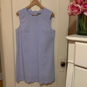 Halogen Scalloped Poplin Dress